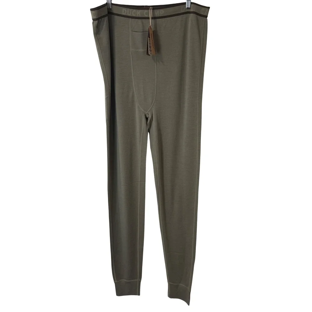 Duck Camp Mens Merino Base Layer Bottom 3XL Green NWT Wool Thermal Long John